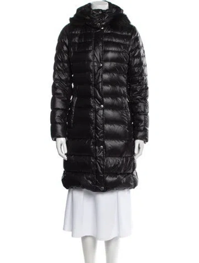 Pre-owned Andrew Marc Nylon Down Coat In Black