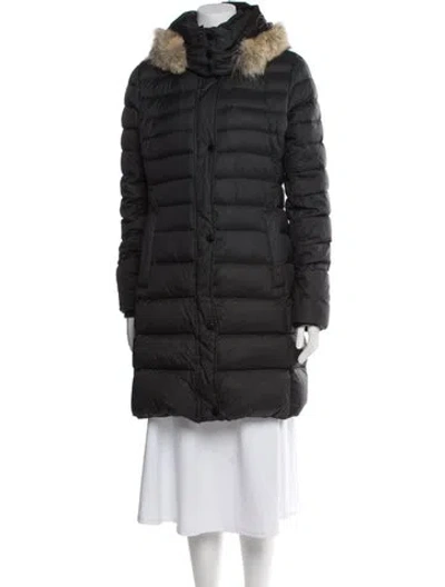 Pre-owned Andrew Marc Nylon Down Coat In Black