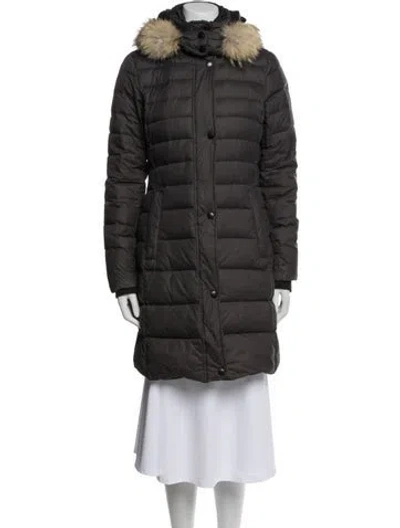 Pre-owned Andrew Marc Nylon Down Coat In Gray