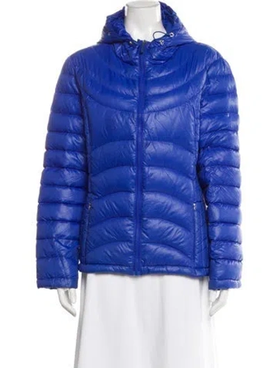 Pre-owned Andrew Marc Nylon Down Jacket In Blue