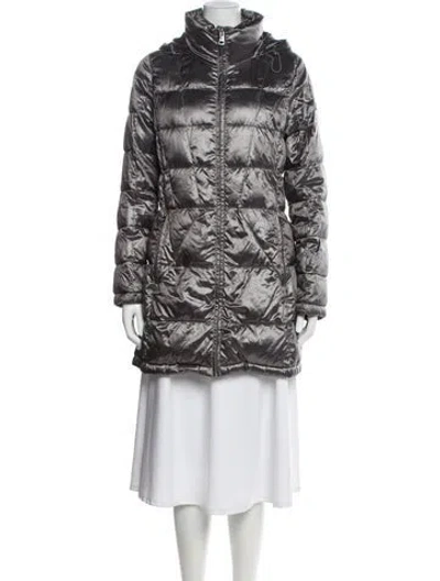 Pre-owned Andrew Marc Nylon Down Jacket In Gray