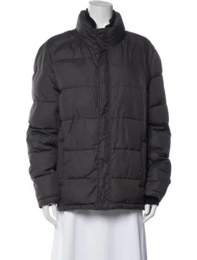 Pre-owned Andrew Marc Nylon Down Jacket In Gray