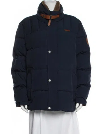 Pre-owned Andrew Marc Nylon Down Jacket W/ Tags In Blue