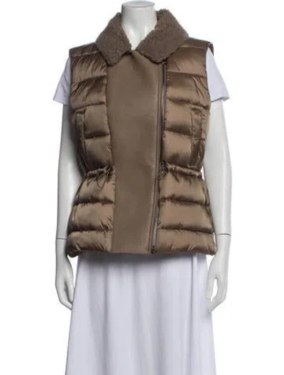 Pre-owned Andrew Marc Nylon Vest In Brown