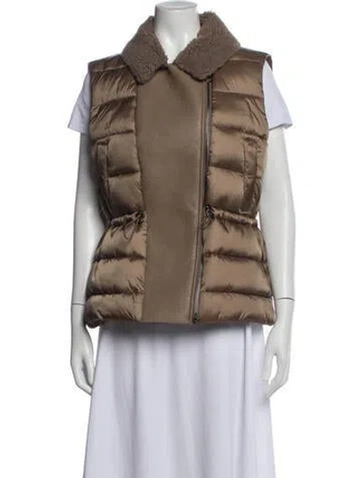 Pre-owned Andrew Marc Nylon Vest In Brown