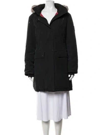 Pre-owned Andrew Marc Parka In Black
