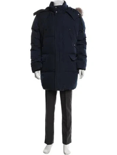 Pre-owned Andrew Marc Parka In Blue