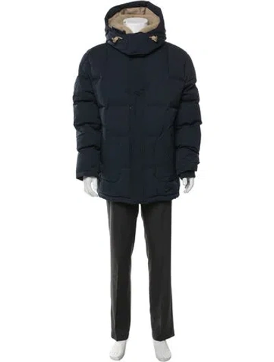 Pre-owned Andrew Marc Parka In Blue