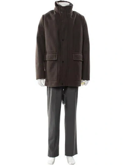Pre-owned Andrew Marc Parka In Brown