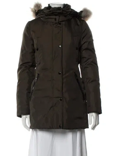 Pre-owned Andrew Marc Parka In Green