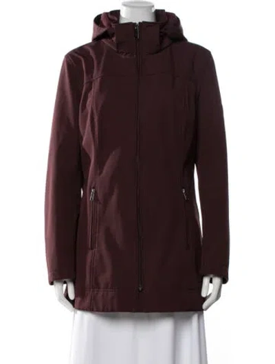 Pre-owned Andrew Marc Performance Coat In Burgundy