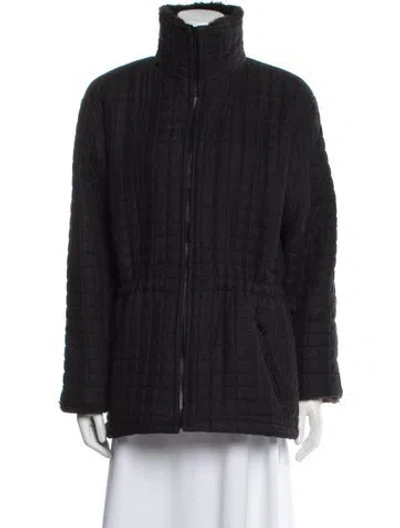 Pre-owned Andrew Marc Plaid Print Jacket In Black