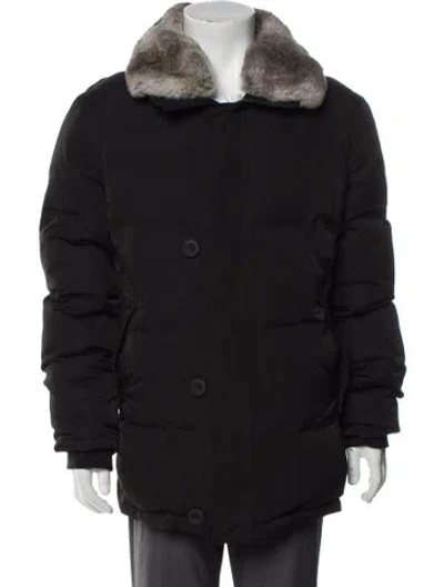 Pre-owned Andrew Marc Puffer Coat In Black