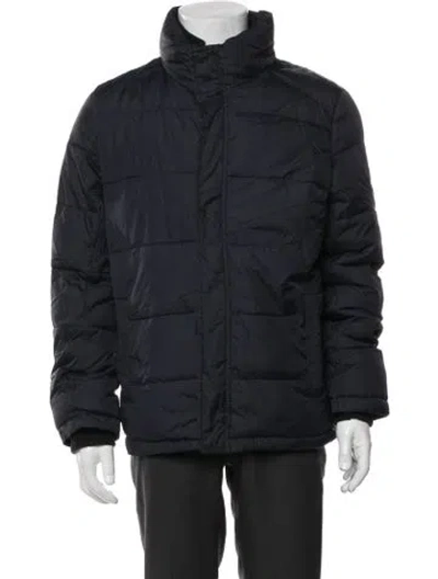 Pre-owned Andrew Marc Puffer Coat In Blue