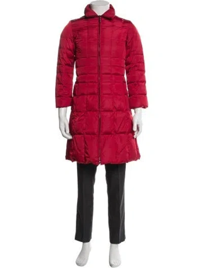 Pre-owned Andrew Marc Puffer Coat In Red