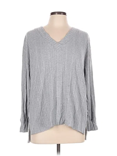 Pre-owned Andrew Marc Pullover Sweater In Gray