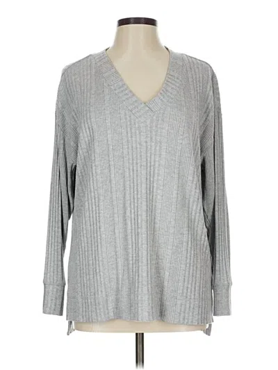 Pre-owned Andrew Marc Pullover Sweater In Silver