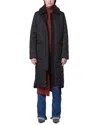 Andrew Marc Rhombus Quilted Long Jacket In Black