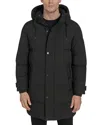 Andrew Marc Rummel Hooded Stadium Coat In Black