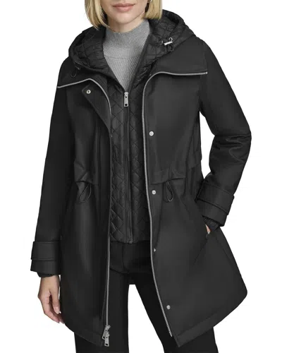 Andrew Marc Ryder Coat In Black