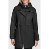 Andrew Marc Ryder Coat In Black
