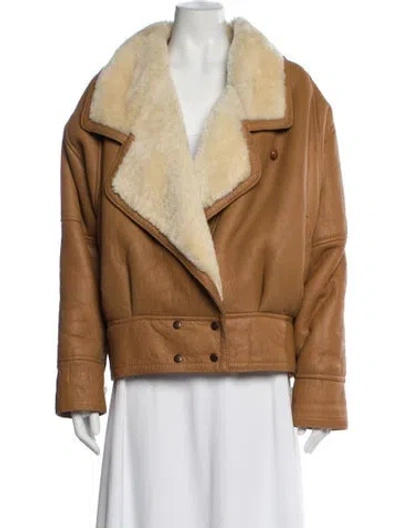 Pre-owned Andrew Marc Shearling Coat In Neutrals