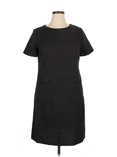 Pre-owned Andrew Marc Short Sleeve Top Black Crew Neck Tops