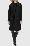 Andrew Marc Sloane Wool Blend Walker Coat In Black