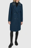 Andrew Marc Women's Sloane Walker Textured Wool Blend Coat In Midnight