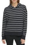 Andrew Marc Sport French Terry Hoodie In Black/white
