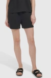 Andrew Marc Sport French Terry Pull-on Shorts In Black