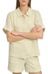 Andrew Marc Sport Gauze Camp Shirt In Alo Wash