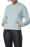 Andrew Marc Sport Long Sleeve Drop Shoulder Hoodie In Jade