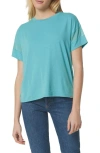 Andrew Marc Sport Marc New York Performance Mesh Sleeve Boxy T-shirt In Turquoise