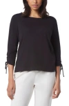 ANDREW MARC SPORT ANDREW MARC SPORT RUCHED TIE SLEEVE T-SHIRT