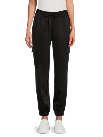 Andrew Marc Sport Women's Cargo Joggers In Black