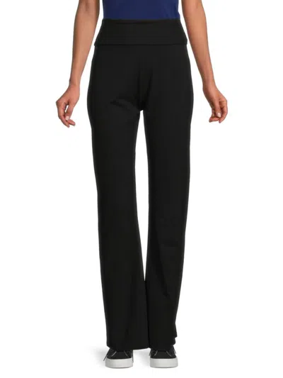 Andrew Marc Sport Women's High Waist Flared Pants In Black