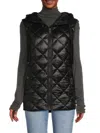 Andrew Marc Sport Women's Hooded Quilted Vest In Black