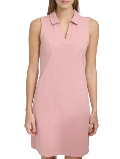 Andrew Marc Sport Women's Jersey Mini Tennis Dress In Rose