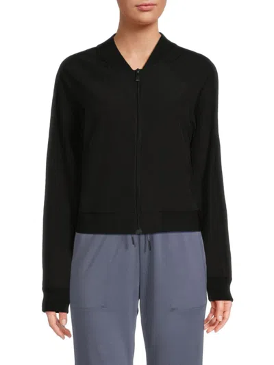 Andrew Marc Sport Women's Solid Bomber Jacket In Black