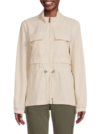 Andrew Marc Sport Women's Stand Collar Safari Jacket In Sand