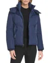 Andrew Marc Tayte Hooded Puffer Jacket In Blue