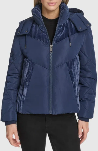 ANDREW MARC ANDREW MARC TAYTE PUFFER JACKET WITH REMOVABLE HOOD