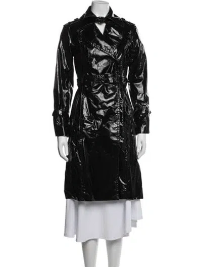 Pre-owned Andrew Marc Trench Coat In Black