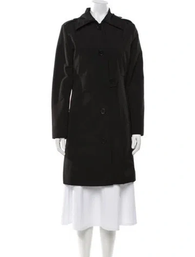Pre-owned Andrew Marc Trench Coat In Black