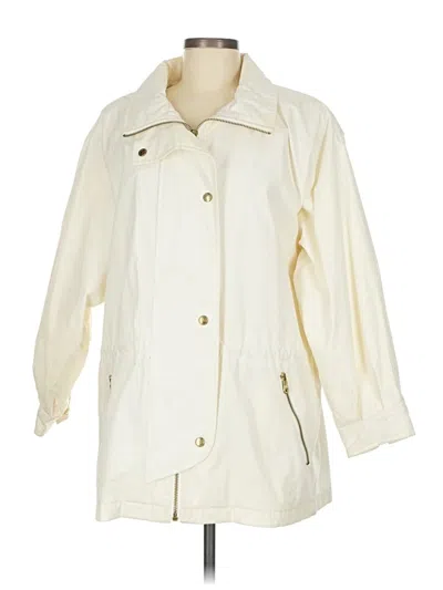 Pre-owned Andrew Marc Trenchcoat In Ivory