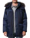 Andrew Marc Tripp Removable Faux Fur Hooded Parka In Ink