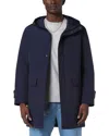 Andrew Marc Tucker Hooded Rain Jacket In Blue