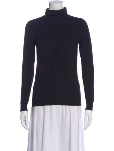 Pre-owned Andrew Marc Turtleneck Sweater In Blue