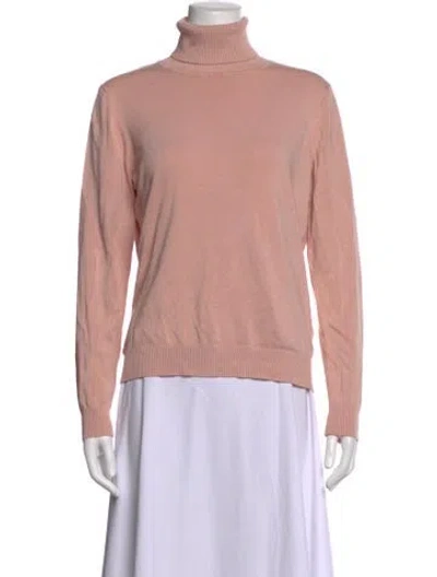 Pre-owned Andrew Marc Turtleneck Sweater In Pink